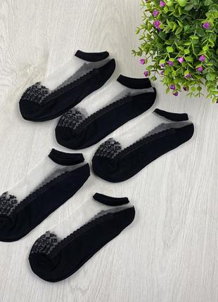 Носочки прозорі з узором