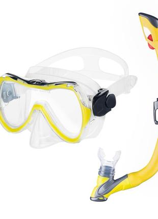 Набір маска і трубка aqua speed enzo + evo 6071 жовтий дит osfm gl-55
