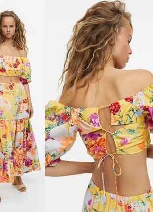 Яскравий квітковий костюм h&m з ліоцелем m-l-xl6 фото
