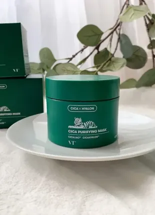 Очищающая глиняная маска vt cica purifying mask 120 мл1 фото