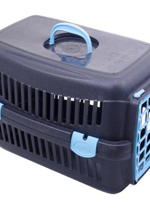 Переноска для животных sgbox для животных до 6 кг 48х32х32 см пластик (черная/микс) (2700000016053)
