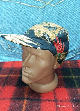 Бейсболка квітчаста бавовна строката вінтажна 80-90е