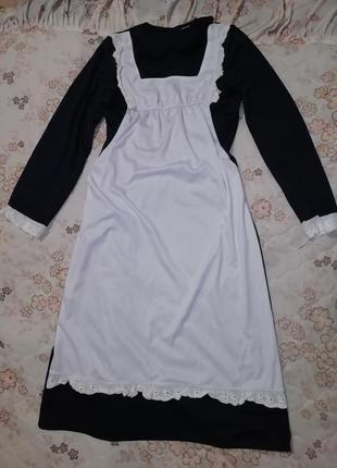 Карнавальное платье фрекен бок, школьницы, горничной на 10-12 лет