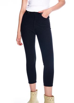 Versace jeans couture, брюки черные в полоску, коттон+полиэстер, женские 27