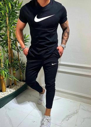 Комплект с принтом в стиле найк country nike костюм футболка + штаны летний