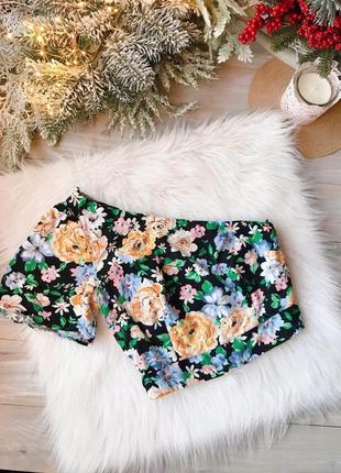 Квітковий топ блуза на одне плече