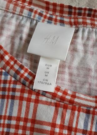 Футболка з вузлом спереду в клітинку h&m3 фото