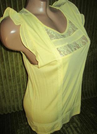 Жёлтенькая футболка как блузка,пог46-52см,м