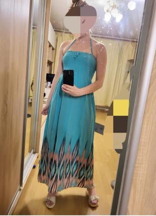 Довга сукня легкий сарафан плаття віскозне2 фото