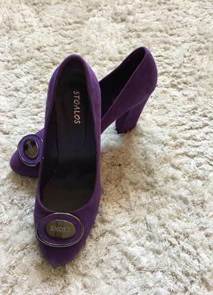 Туфли замшевые фиолетовые3 фото