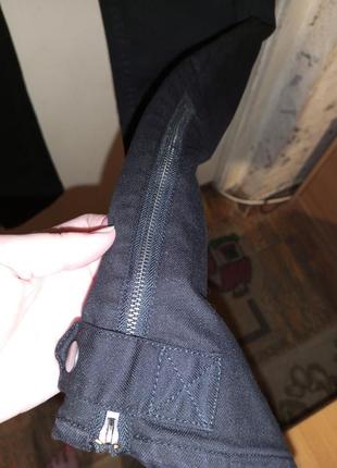 Стрейч,угольно-чёрные,зауженные джинсы,скинни с молниями,cubus8 фото