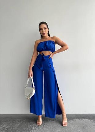 Костюм топ і спідниця брюки американський креп