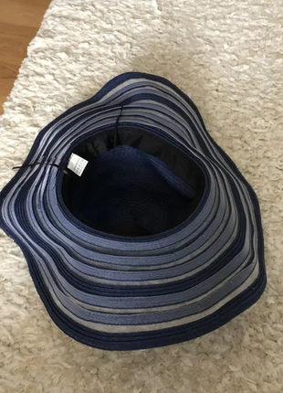 Красивая синяя пляжная шляпа, объем 54-563 фото