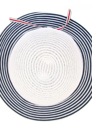 Красивая синя-белая пляжная шляпа, объем 56-582 фото