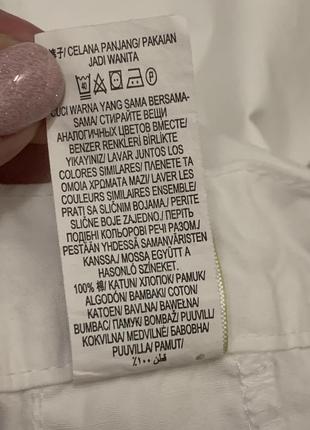 Белые летние бриджи m&s classic хлопок размер 22/ 4xl 5xl9 фото