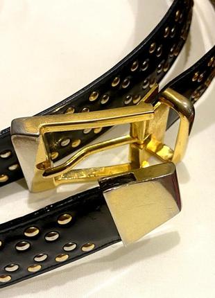 Vintage. шкіряний ремінь з металевими клепками, /у стилі версачі./італія./