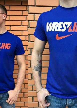 Спортивная трикотажная футболка найк nike летняя с принтом wrestling