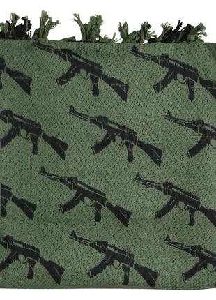 Арфатка шемаг тактическая военный армейский хлопковый шарф kombat 110x115см оливковый ku-22
