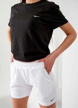 Качественный женский комплект с принтом nike найк костюм шорты + футболка