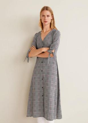 Mango нове ідеальної довжини за коліно та фасоном,плаття в клітинку 🔥