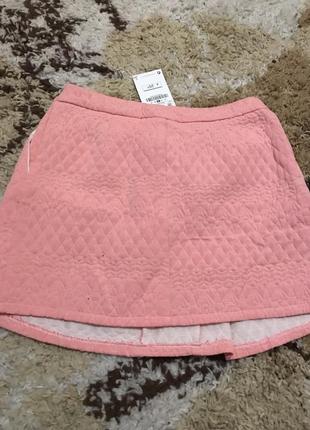 Очень красивая розовая тёплая юбка stradivarius3 фото