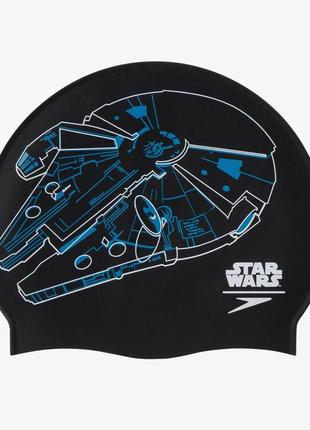 Шапка для плавания speedo millenium falcon slogan prt cap черный уни osfm ku-222 фото