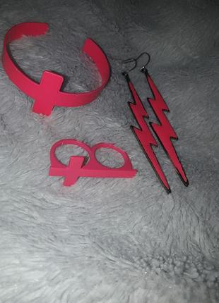 Набір прикрас "pink double cross"