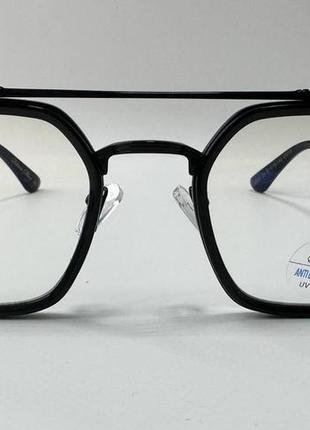 Очки компьютерные унисекс авиаторы многоугольные в комбинированной оправе