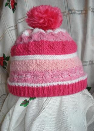 Супер шапочка бело-розового цвета,6-12 лет"george".