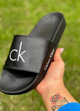 Чоловічі шльопанці calvin klein натуральна шкіра2 фото