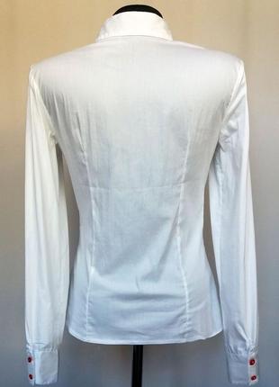 Суперціна. біла блузка сорочка, аплікація. туреччина. нова, р. 427 фото