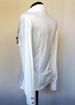 Суперціна. біла блузка сорочка, аплікація. туреччина. нова, р. 426 фото