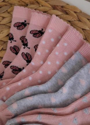 Набор носков для девочки lupilu, размер 19-22/12-24 месяца2 фото