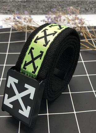Ремінь на пояс off white x collection салатовий 110 см