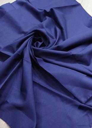 Италия!большой темно синий однотонный платок, роуль,новый1 фото