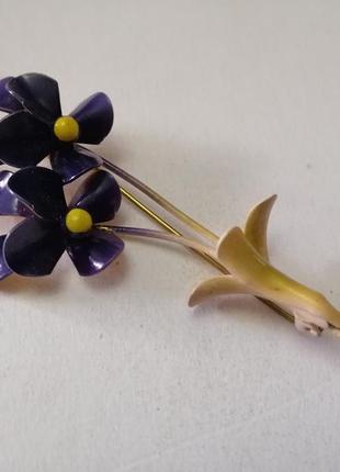 Брошь ссср *фиалки *.