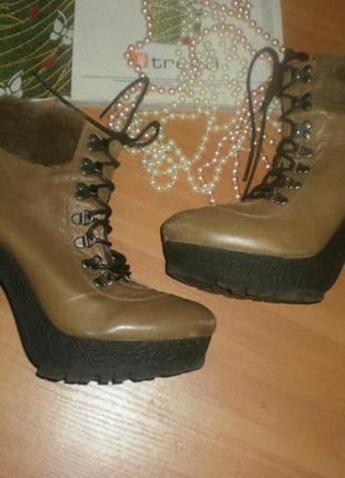 Ексклюзив! мегакласні крутезні ботільйони top-shop ідеальні розмір 40, шкіра+мех