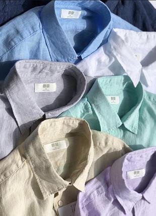 Сорочки льон uniqlo