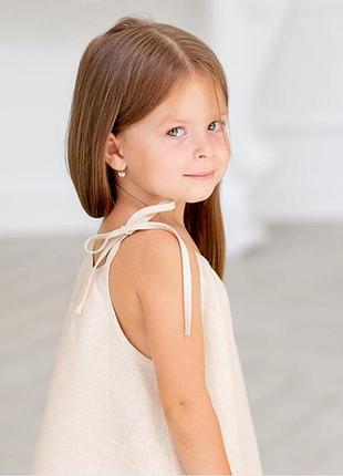 Платье-бочонок 3 года лён молочное
