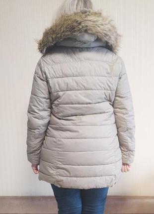 Куртка женская зимняя стеганая плащевка бежевая dorothy perkins3 фото
