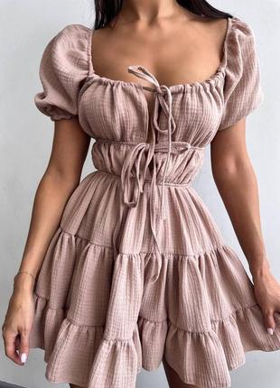 Муслінова сукня з рюшами10 фото