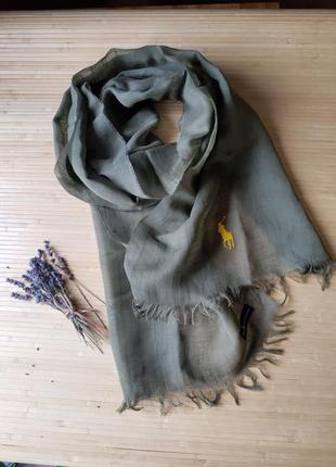 Шарф polo ralph lauren зелений / хакі