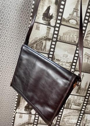 Винтажная кожаная сумка папка с ню3 фото