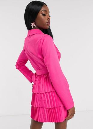 Платье пиджак цвета фуксии мини2 фото