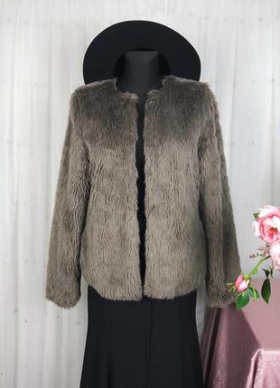 Пухнаста коричнева шубка шуба тедді жакет kiabi