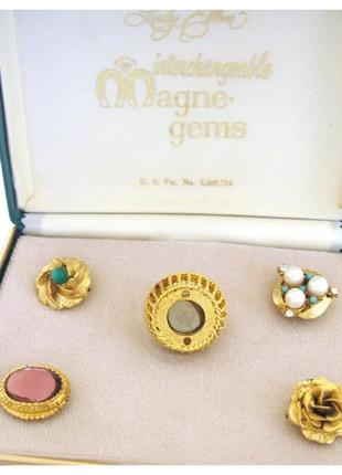 Винтаж 60 лет, изумительный сет lady ellen "magnet gem ring