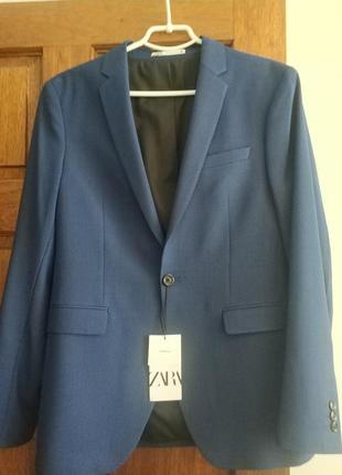 Мужской синий пиджак zara, новый, размер 48.  цена 1500 грн.