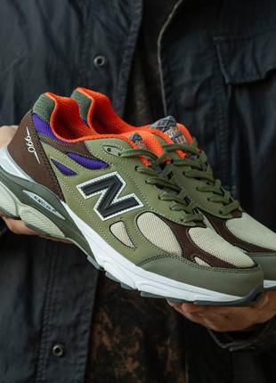 Демисезонное зеленоеное кроссовки new balance 990 v3 зеленые кроссовки new balance 990 v3