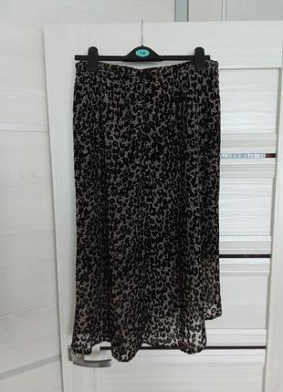 Брендовая новая юбка из пан-бархата на шифоне р.12-14.5 фото