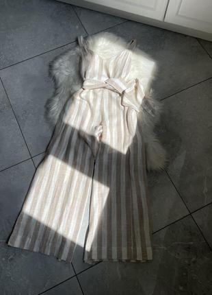 Льняной комбинезон h&m